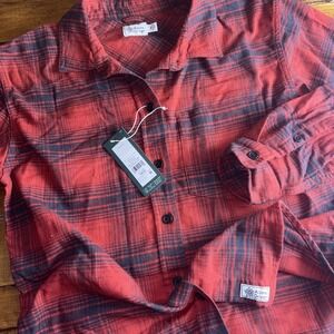 Alpine Design Shirt‎ Womens XS Red Bison Plaid Hike Camp Midweight Flannel NEW